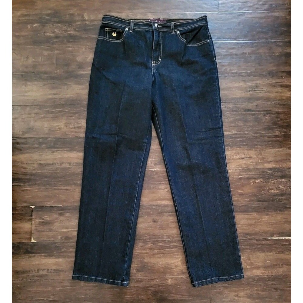 Vintage Gloria Vanderbilt Amanda Dark Wash Blue Jeans 32x28 Womens Size 12